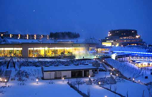 Reiters Familientherme Stegersbach schneebedeckt