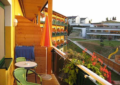 Therme Stegersbach Blick vom Balkon Hotel Puchasplus